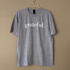 Gildan Gray 'Grateful' Short Sleeve Tee